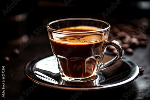 Invigorating Espresso Delight: Captivating Close-Up Shot of Rich Espresso Color for a Luxurious Design