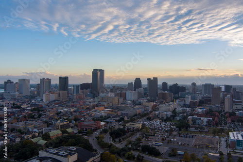 Downtown New Orleans, Louisiana at sunset