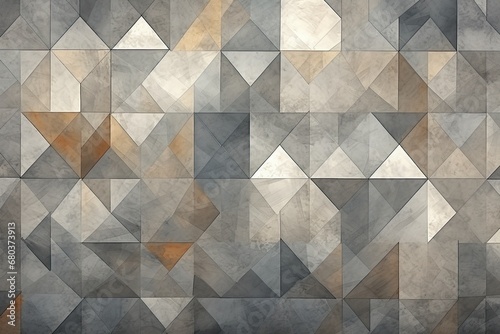 Gray Mosaic Vintage: Abstract Illustration of the Melding Tones