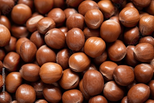 Crunchy Hazelnut Brown: Exquisite Texture of Nut Shell in a Digital Image