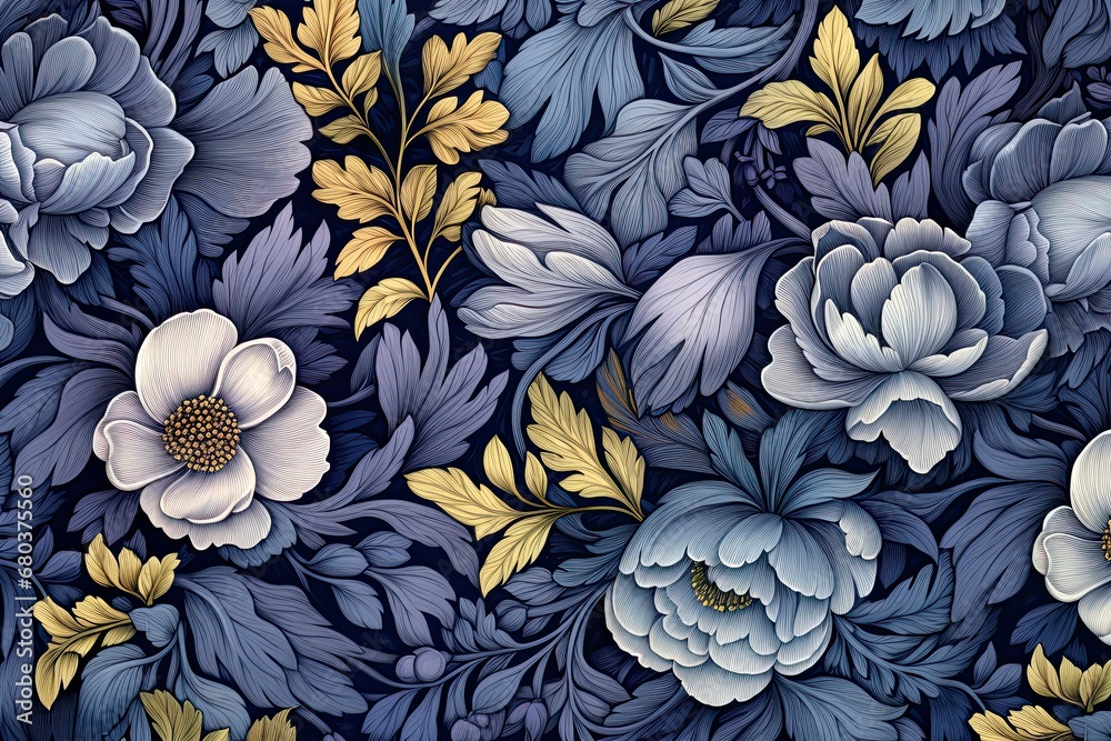 Fototapeta premium Muted Navy Seamless Textile: A Subtle Charm