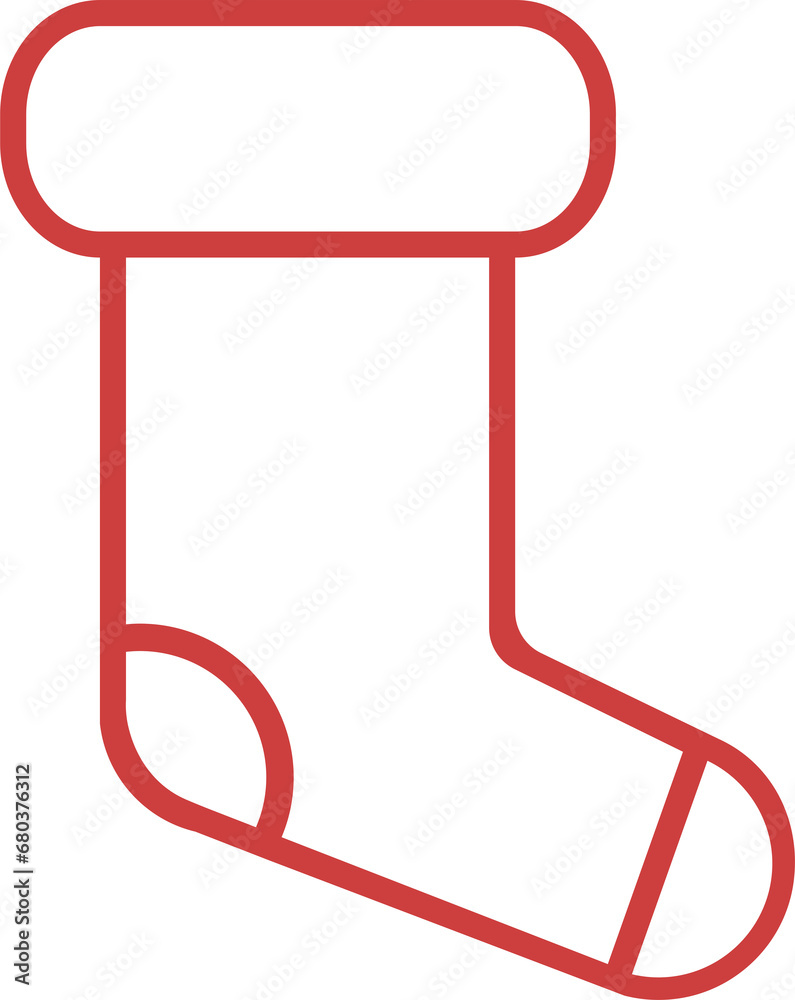 Digital png illustration of gift sock on transparent background Digital png illustration of gift sock on transparent background