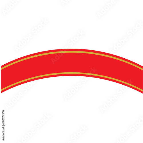 Digital png illustration of red and yellow abstract shape on transparent background