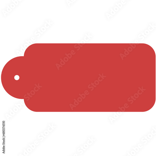 Digital png illustration of red label with copy space on transparent background