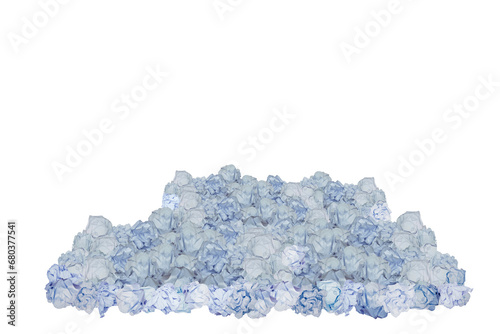 Digital png illustration of stack of crumpled papers on transparent background