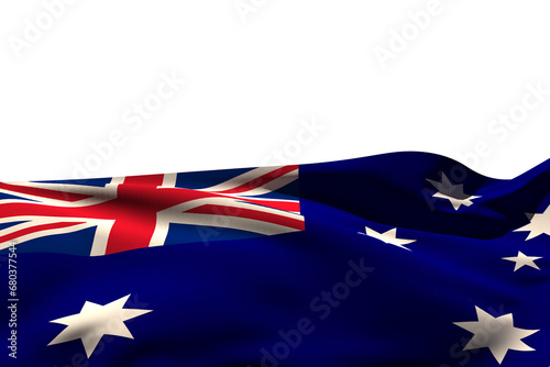 Digital png illustration of flying australian flag on transparent background photo