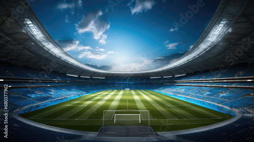 A Football stadium, Colossal and luminous.