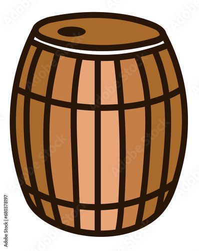Digital png image of wooden barrel on transparent background
