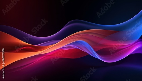 Vibrant abstract waves in neon colors, excellent for dynamic wallpapers or modern graphic designs.