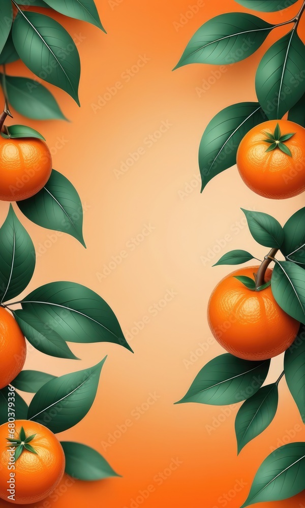 Abstract Tangerine background with smooth lines Abstract Tangerine background with smooth lines