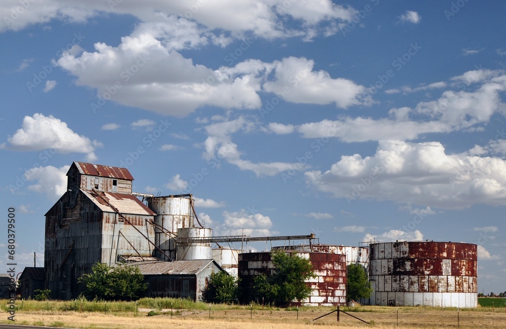 grain elevator in the countryside
