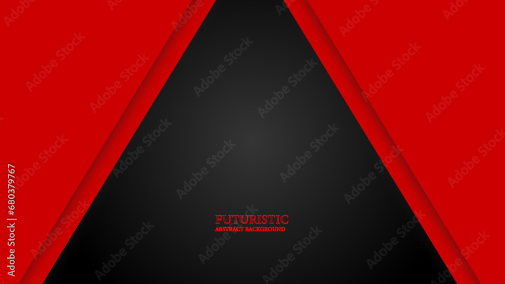 3D red techno abstract background overlaps layer on dark space decoration. Modern graphic design element future style concept for banner, flyer, card. vector illustration
