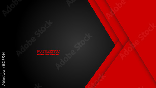 3D red techno abstract background overlaps layer on dark space decoration. Modern graphic design element future style concept for banner, flyer, card. vector illustration