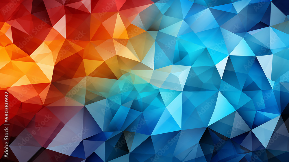 Banner_with_a_rainbow-colored_low_poly_design Banner_with_a_rainbow-colored_low_poly_design