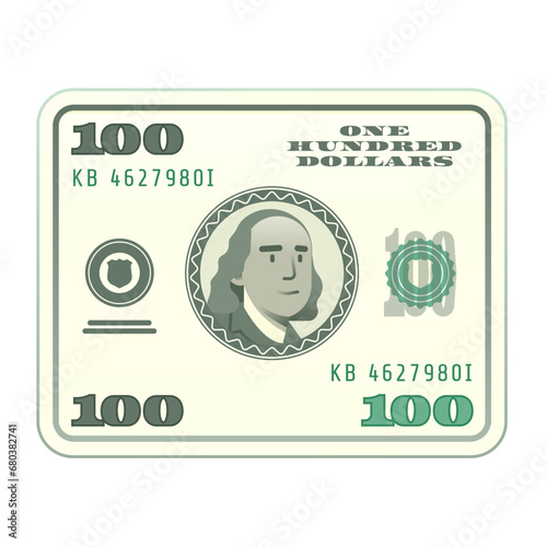100 dollar vector icon