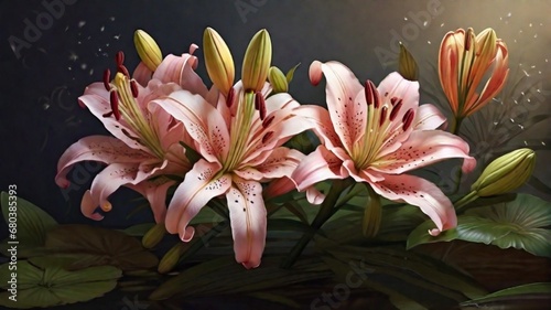 pink lily flower