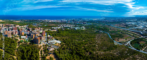 Aerial view of the city of Tarragona in Spain