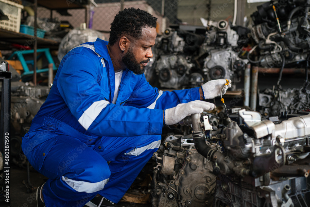 Auto mechanic are repair and maintenance auto engine is problems at car repair shop. Auto mechanic are repair and maintenance auto engine is problems at car repair shop.