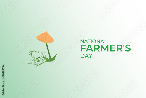Happy farmer's day Indian kisan diwas