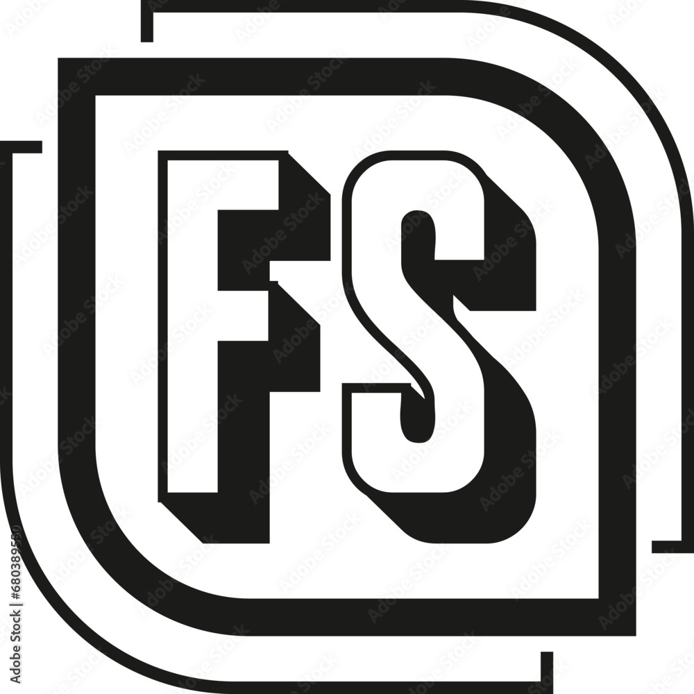 FS Letter Monogram Logo Design FS Letter Monogram Logo Design