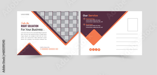 Vector vector stylist corporate real state postcard design template