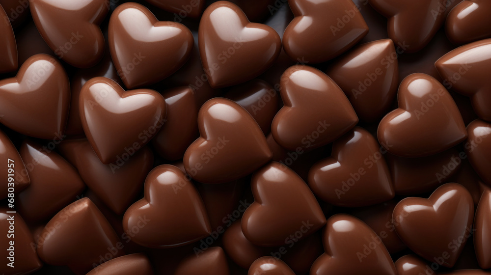 Chocolate heart candies Chocolate heart candies