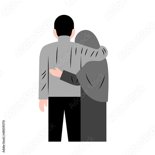 Husband And Wife Consoling Each Other