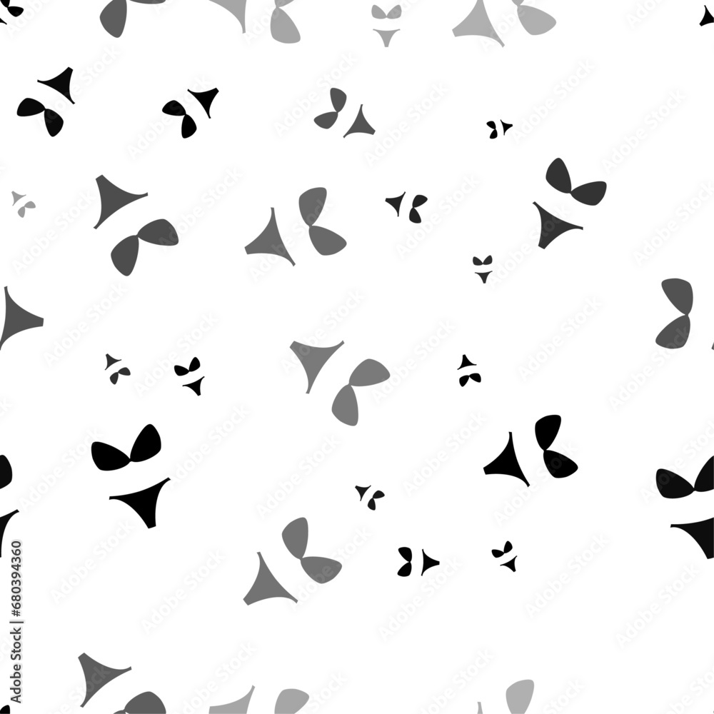 Seamless vector pattern with bikini symbols, creating a creative monochrome background with rotated elements. Vector illustration on white background Seamless vector pattern with bikini symbols, creating a creative monochrome background with rotated elements. Vector illustration on white background
