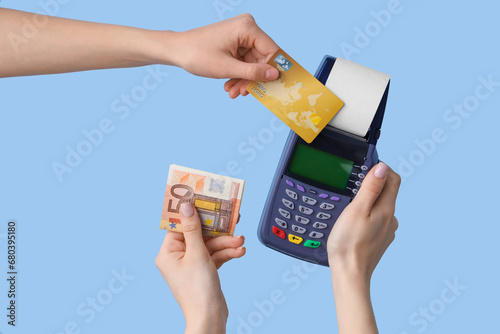 Female hands with credit ca...