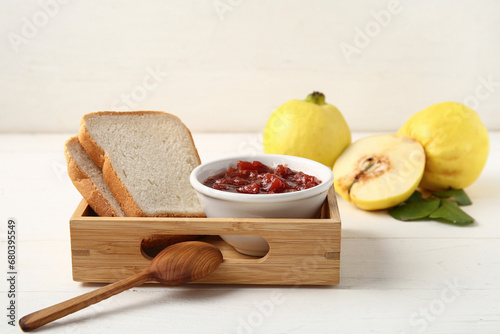 Homemade quince jam with fr...