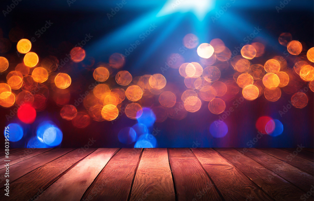 Blurred Environment with a Neat, Empty Table,  Table with Blurred Backdrop,  Empty Table in Soft Focus Setting