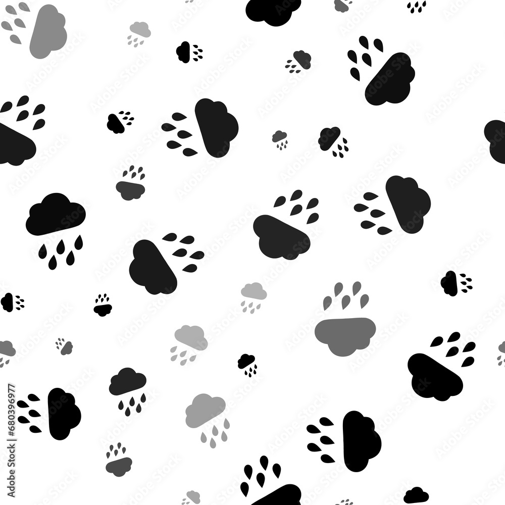 Seamless vector pattern with rain symbols, creating a creative monochrome background with rotated elements. Illustration on transparent background Seamless vector pattern with rain symbols, creating a creative monochrome background with rotated elements. Illustration on transparent background