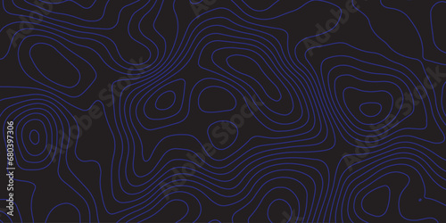 Abstract background of the topographic contours map with geographic line map .Imitation of a geographical mountain reliefs background .vector illustration of topographic line contour map design .