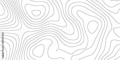 Abstract background of the topographic contours map with geographic line map .white wave paper curved reliefs abstract background .vector illustration of topographic line contour map design . photo