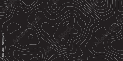 Abstract background of the topographic contours map with geographic line map .Imitation of a geographical mountain reliefs background .vector illustration of topographic line contour map design .
