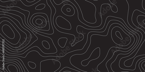 Abstract background of the topographic contours map with geographic line map .Imitation of a geographical mountain reliefs background .vector illustration of topographic line contour map design .