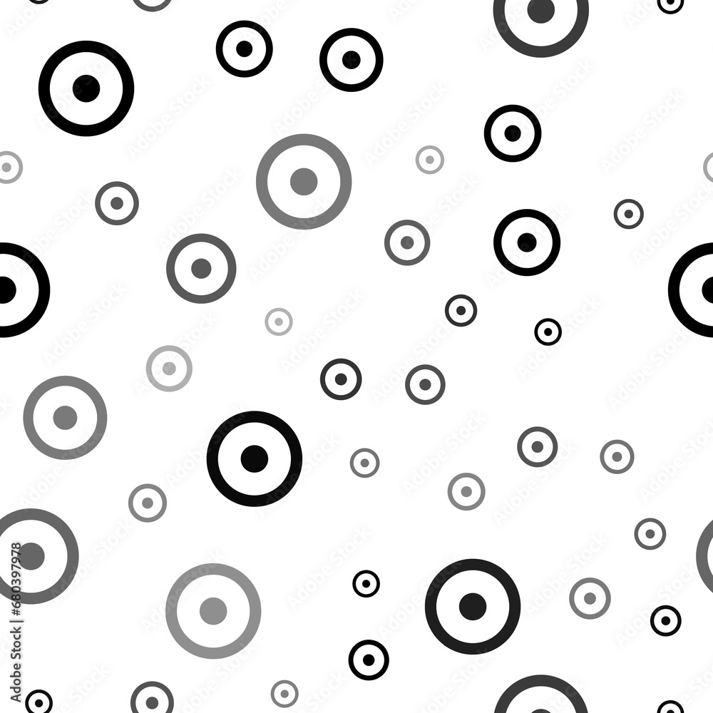 Seamless vector pattern with astrological sun symbols, creating a creative monochrome background with rotated elements. Illustration on transparent background