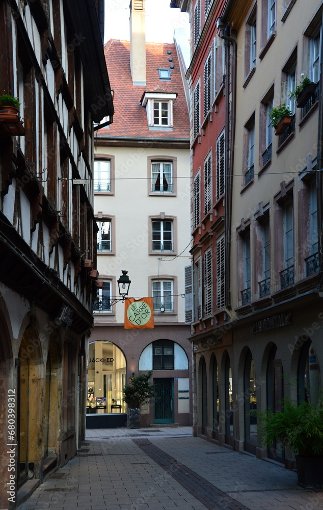Historical Buildings in the Old Town of Strasburg, Alsace