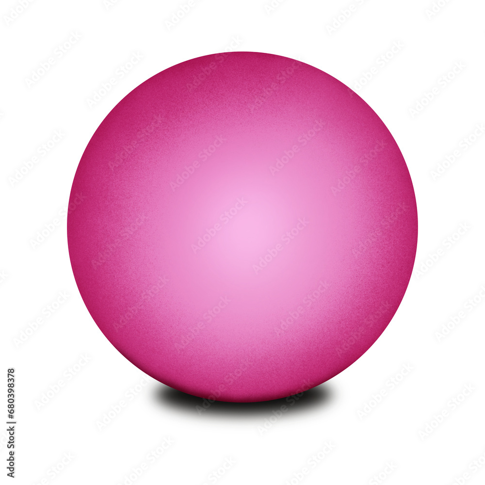 Pink Ball with Shadow Isolated on White Pink Ball with Shadow Isolated on White