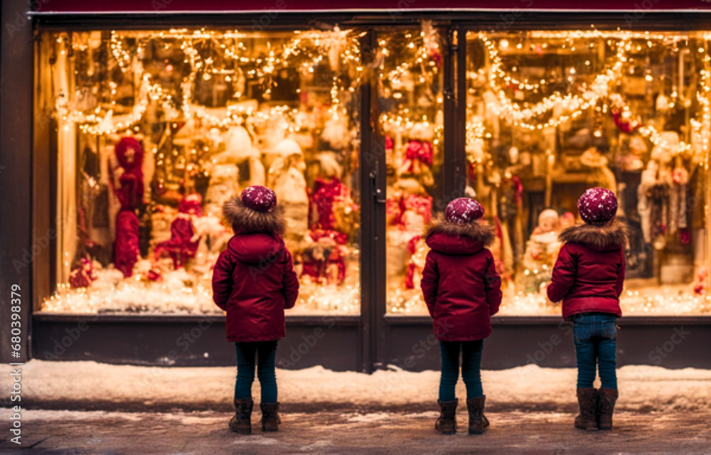 Stores decorate windows for upcoming Christmas shopping season, Magical Christmas Store Displays Inviting Festive Shopping
