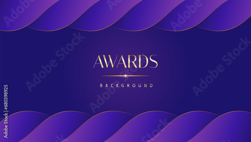 Pink blue purple golden royal awards graphics background. Lines growing elegant shine spark. Luxury premium corporate abstract design template. Banner certificate dynamic shape.