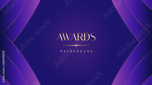 Pink blue purple golden royal awards graphics background. Lines growing elegant shine spark. Luxury premium corporate abstract design template. Banner certificate dynamic shape.
