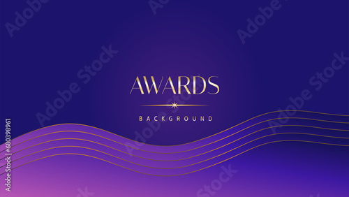 Pink blue purple golden royal awards graphics background. Lines growing elegant shine spark. Luxury premium corporate abstract design template. Banner certificate dynamic shape.
