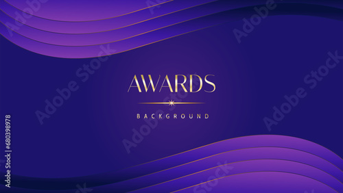 Pink blue purple golden royal awards graphics background. Lines growing elegant shine spark. Luxury premium corporate abstract design template. Banner certificate dynamic shape.
