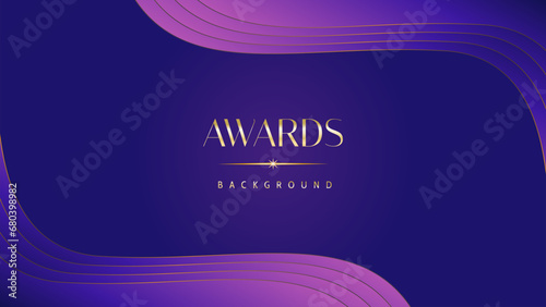 Pink blue purple golden royal awards graphics background. Lines growing elegant shine spark. Luxury premium corporate abstract design template. Banner certificate dynamic shape.