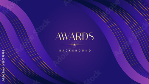 Pink blue purple golden royal awards graphics background. Lines growing elegant shine spark. Luxury premium corporate abstract design template. Banner certificate dynamic shape.