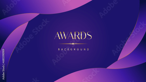 Pink blue purple golden royal awards graphics background. Lines growing elegant shine spark. Luxury premium corporate abstract design template. Banner certificate dynamic shape.