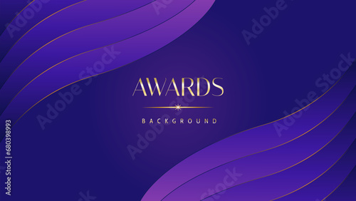 Pink blue purple golden royal awards graphics background. Lines growing elegant shine spark. Luxury premium corporate abstract design template. Banner certificate dynamic shape.