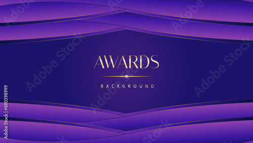 Pink blue purple golden royal awards graphics background. Lines growing elegant shine spark. Luxury premium corporate abstract design template. Banner certificate dynamic shape.
