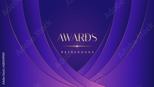 Pink blue purple golden royal awards graphics background. Lines growing elegant shine spark. Luxury premium corporate abstract design template. Banner certificate dynamic shape.